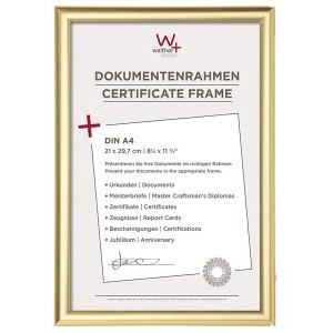 Walther Trendstyle Műanyag Dokumentum keret 21x29,7 arany színű