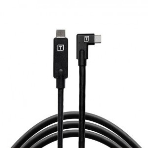 Tether Tools TetherPro USB-C to USB-C Right Angle fekete kábel