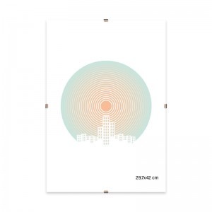 Clip keret 29,7x42 cm üveg