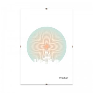 Clip keret 50x60 cm üveg