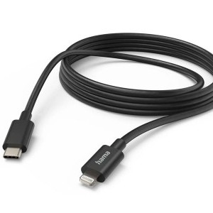 Hama fekete FIC E3 adatkábel Lightning - USB Type-C 3 méter