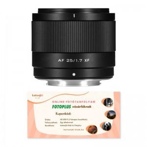 Viltrox AF APS-C 25mm f/1.7 objektív + Kattanjki Klub Online fotós kurzus - 40.000Ft értékű kupon