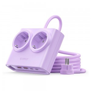 Orico PDC25 25W 6in1 hálózati elosztó 2x AC + 2x USB-A + 2x USB-C - Lila
