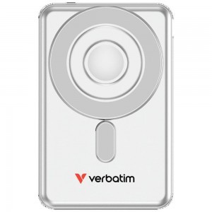 Verbatim Charge'n' Go 15W 5000mAh mágneses vezeték nélküli powerbank 2x USB-C kábellel ezüst 32276