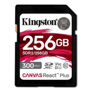 Kingston 256GB Canvas React Plus UHS-II U3 V90 memóriakártya