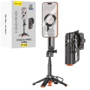 Blavec Selfie Stick Alumínium Coco PRO Mini P-01 Magsafe Auto pop quadripod + távirányító + tartó 0,48 méter (SSCPMP01-MQHB048) fekete