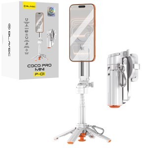 Blavec Selfie Stick Aluminium Coco PRO Mini P-01 Magsafe Auto pop quadripod + távirányító + tartó 0,48 méter (SSCPMP01-MQHW048) fehér Selfie bot