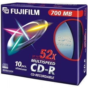 Fuji CD-R 700MB 52X vékony tokos, 10db
