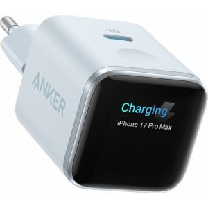 Fali töltő Anker Nano Display, 45W, 3A, 1 x USB-C, Kék A121DG31