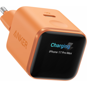 Fali töltő Anker Nano Display, 45W, 3A, 1 x USB-C, Narancssárga A121DGO1