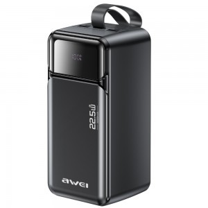 Awei PA-106 50000 mAh 22,5 W PD powerbank, fekete