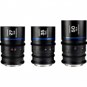 Laowa Nanomorph S35 Prime 3-Lens Bundle (27mm, 35mm, 50mm) (Blue) MFT objektív szett