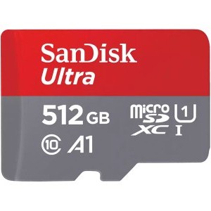 Sandisk 512 GB MicroSD Ultra Android 150mb/s CL10 A1 UHS-I