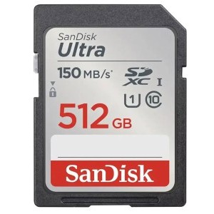 SanDisk 512GB Ultra SDXC Kártya 150MB/s CL10 UHS-I