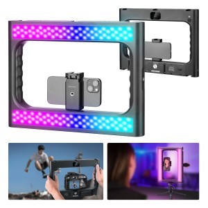 Neewer RGB-A111 20 W-os LED keretlámpa telefontartóval