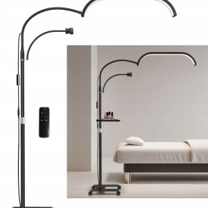 Michael Marinelli GX520R 45 W Moon kozmetikai LED lámpa állvánnyal és kerekekkel, fekete