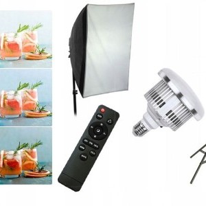 XREC LED803 200 W LED világítási készlet, 50 × 70 cm-es fényformálóval és 230 cm-es állvánnyal