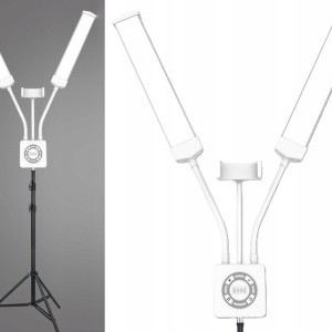 Podwójna Giętka Lampa Led Kosmetyczna Fotograficzna Video 40w + Pilot / M46 / Biały