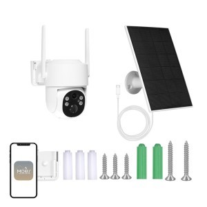 MOES WCM-J10-S kültéri Wi-Fi IP-kamera 4 MP napelemmel