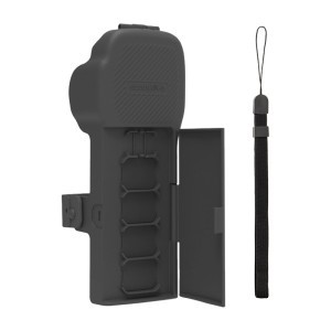 Sunnylife OP3-K019 védőtok pánttal és nyakpánttal DJI Osmo Pocket 3-hoz, szürke