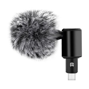 PULUZ PU425 1,5 m USB-C csíptetős mikrofon fekete
