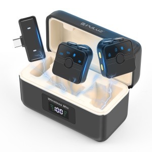 PULUZ SmartLink WS300 vezeték nélküli csíptetős mikrofonrendszer fekete USB-C