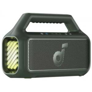Anker SoundCore Boom 2 új verzió vezeték nélküli hangszóró, 80 W, valódi vezeték nélküli sztereó, színváltós fény, vízálló, zöld A3138062