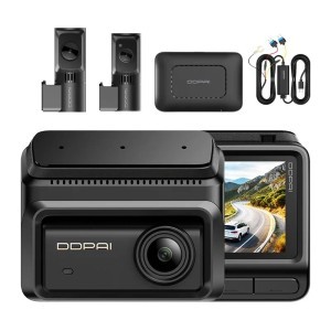 DDPAI Z90T 3 csatornás fedélzeti kamera (4K, GPS, Wi-Fi 6, 3 hüvelykes kijelző)