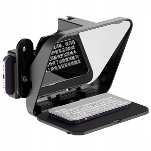 Ulanzi RT02 teleprompter kamerához, telefonhoz és laptophoz Bluetooth távirányítóval, fekete-szürke