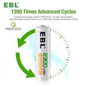 EBL ceruza akkumulátor AA 2300mAh 4db R6 NI-MH (LN-8111)-2