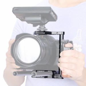 NICEYRIG Half Camera Cage BMPCC 6K Pro kamerához dupla 15mm rúd csatlakozással (454)-13
