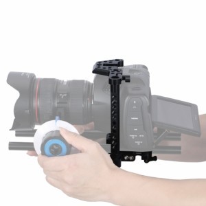 NICEYRIG Half Camera Cage BMPCC 6K Pro kamerához dupla 15mm rúd csatlakozással (454)-9