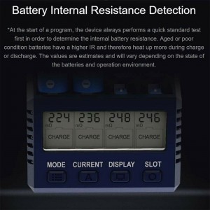 SKYRC NC1500 4 foglalatos USB-s akkumulátor töltő LCD kijelzővel AA, AAA akkumulátorokhoz (SK100154)-3