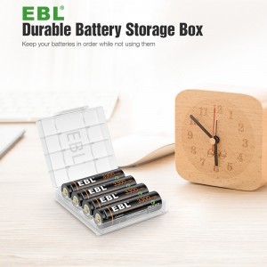 EBL 4db 1.5V AA USB-s akkumulátor 4 az 1-ben USB töltőkábellel (TB-1443)-5