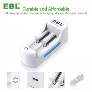 EBL univerzális micro USB-s töltő 10440/14500/16340/18500/18650 akkumulátorokhoz dupla foglalattal (AA/AAA)-4